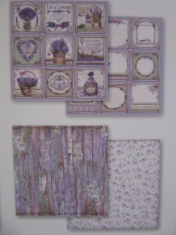Scrapbooking Papier Set Provence Lavender Stamperia