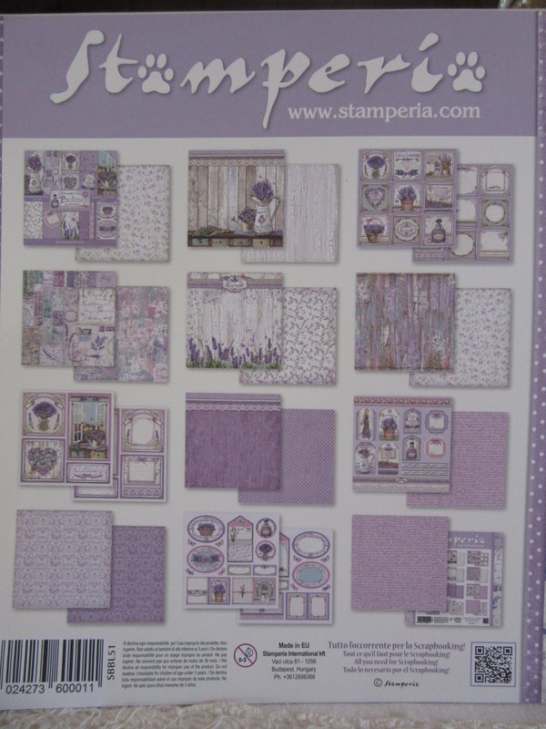 Scrapbooking Papier Set Provence Lavender Stamperia