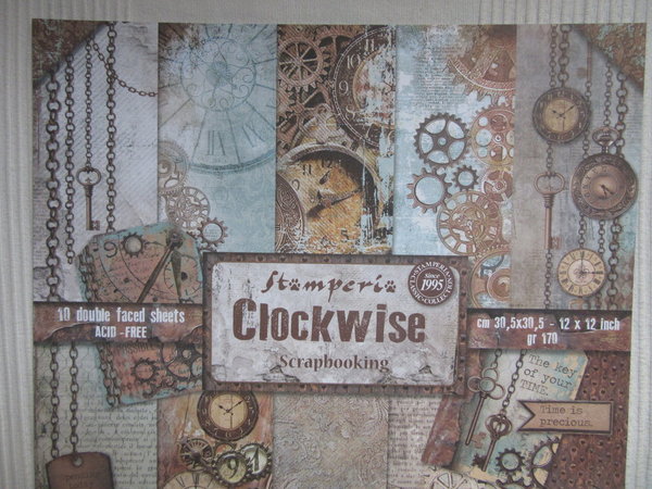 Scrapbooking Papier Block 10-er Set Clockwise Stamperia