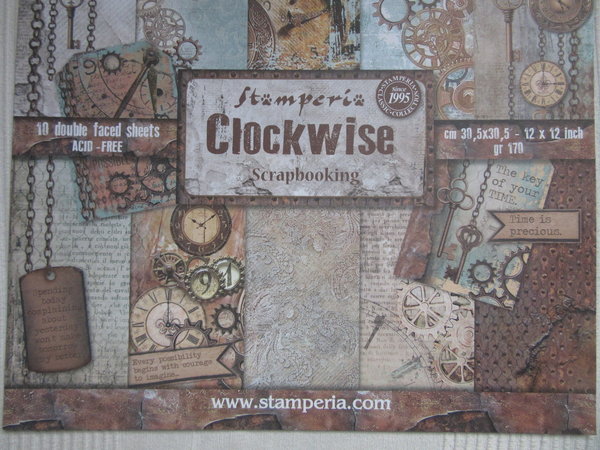 Scrapbooking Papier Block 10-er Set Clockwise Stamperia