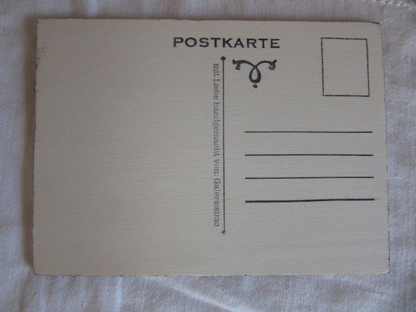 Holzpostkarte Postkarte Hasenpaar Ostern Osterdeko
