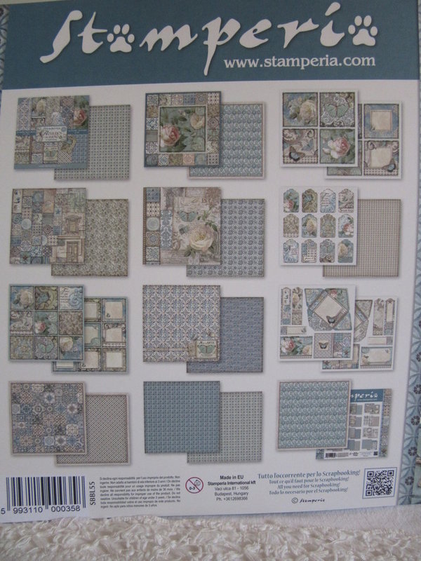 Scrapbooking Papier Set Azulejos de Sueno Stamperia