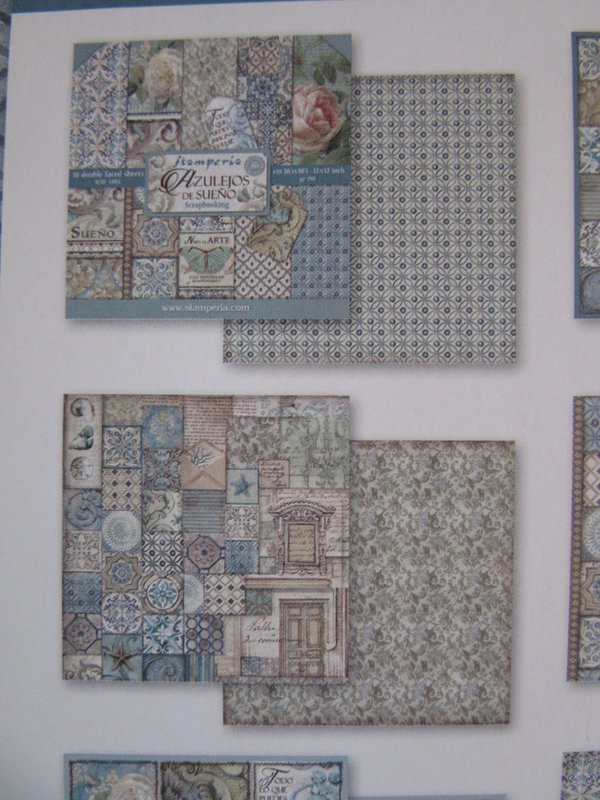 Scrapbooking Papier Set Azulejos de Sueno Stamperia